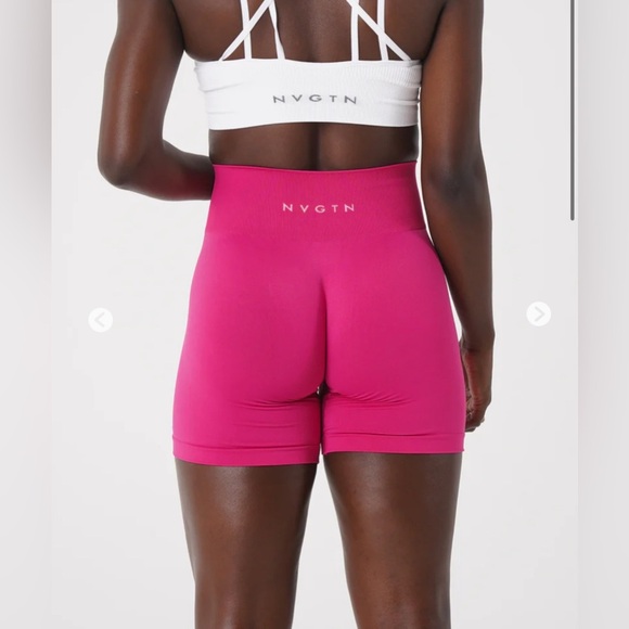 NVGTN Magenta Solid Seamless Shorts Large - Picture 1 of 5